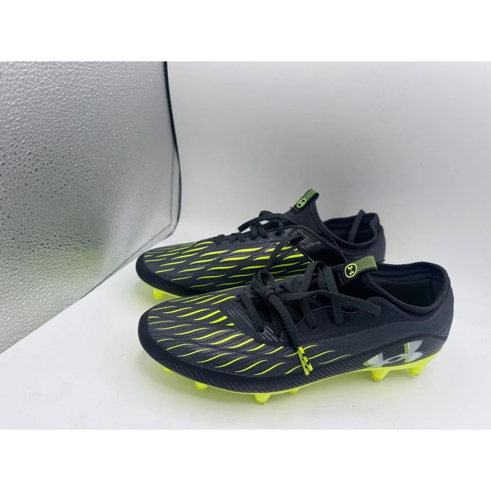 Under Armour Blur Select Low MC Football Cleats Men 8.5 Black Yellow 3027707-001